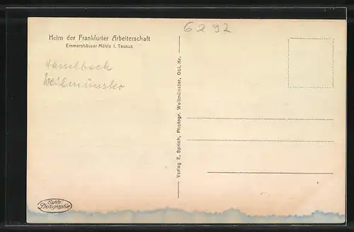 AK Emmershausen / Taunus, Heim der Frankfurter Arbeiterschaft