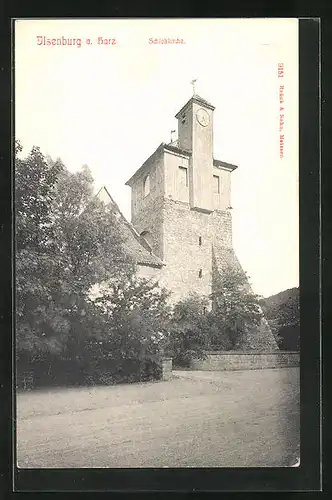 AK Ilsenburg / Harz, an der Schlosskirche