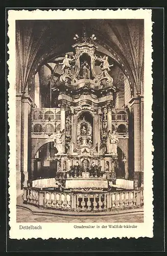 AK Dettelbach, Gnadenaltar in der Wallfahrtskirche