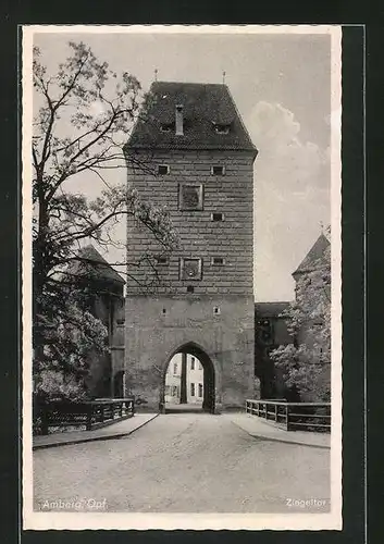AK Amberg / Opf., am Ziegeltor