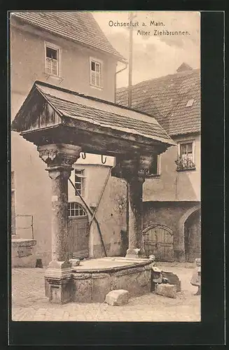 AK Ochsenfurt / Main, alter Ziehbrunnen