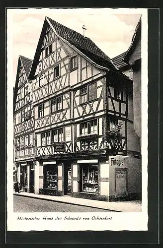 AK Ochsenfurt / Main, Historisches Haus des Schmieds