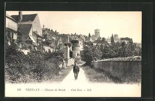 AK Vézelay, Chemin de Ronde