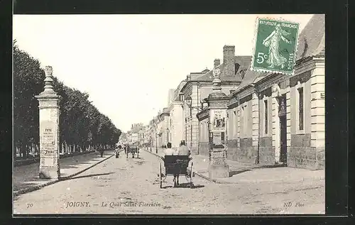 AK Joigny, Le Quai Sant-Florentin