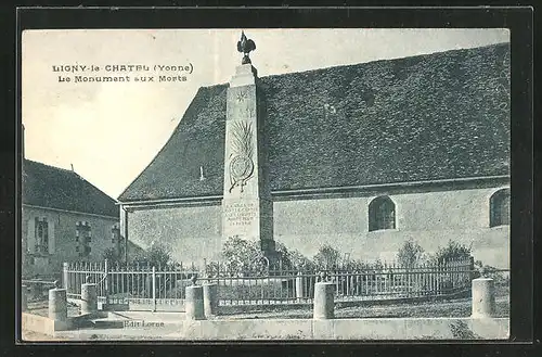 AK Ligny-le-Chatel, le Monument aux Morts