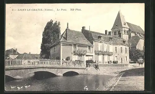 AK Ligny-le-Chatel, le Pont