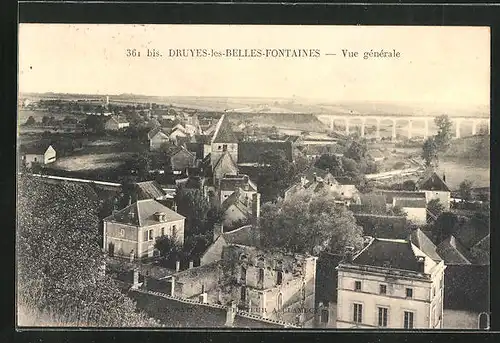 AK Druyes-les-Belles-Fontaines, Vue générale