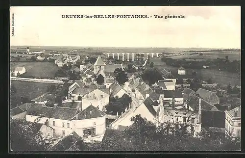 AK Druyes-les-Belles-Fontaines, Vue générale