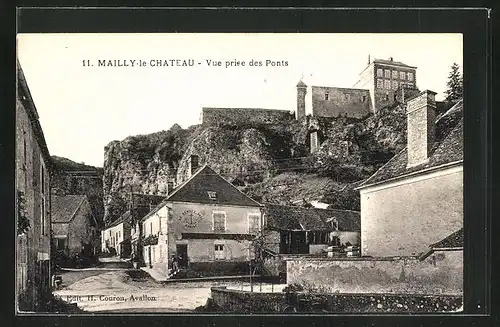 AK Mailly-le-Chateau, Vue prise des Ponts