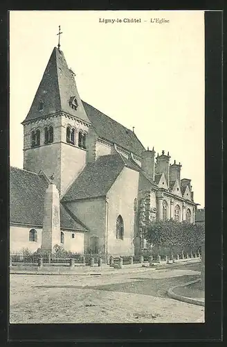 AK Ligny-le-Chatel, l'Eglise