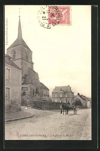 AK Cussy-les-Forges, l'Église et la Mairie