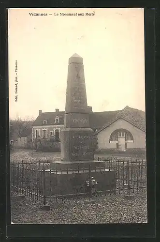 AK Vezannes, Le Monument aux Morts