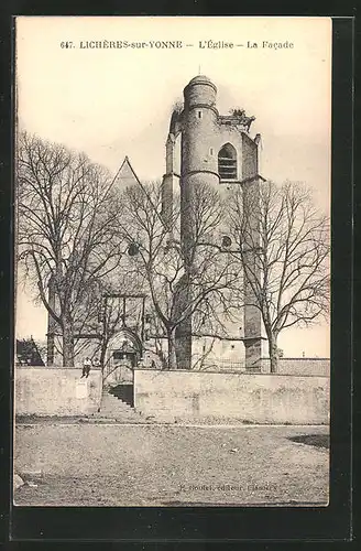 AK Licheres-sur-Yonne, L`Eglise, la Facade