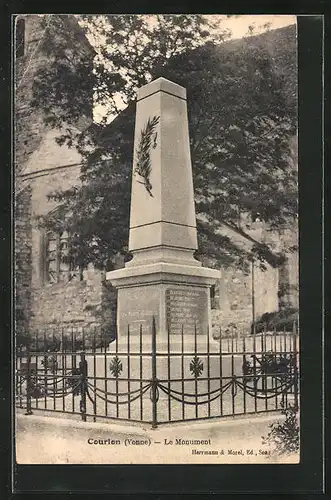 AK Courlon-sur-Yonne, Le Monument