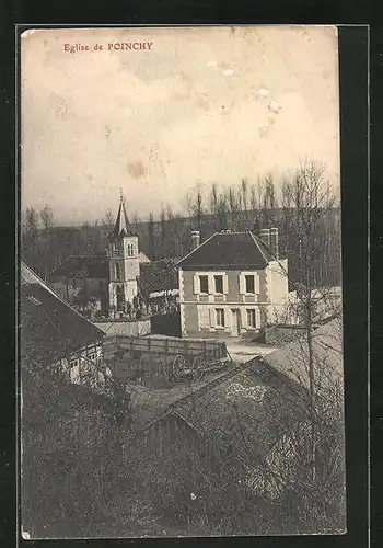 AK Poinchy, Eglise et Mairie