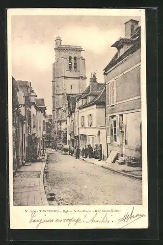 AK Tonnerre, Eglise Notre-Dame, Rue Saint-Michel