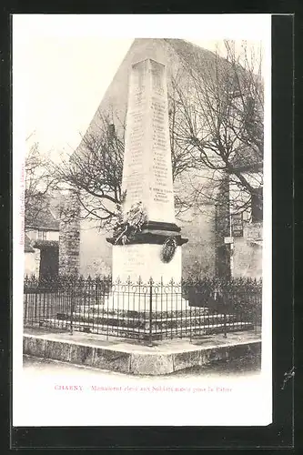 AK Charny, Monument eleveaux Soldats morts pour la Patrie