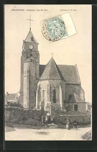 AK Champigny, L`Eglise, vue de dos