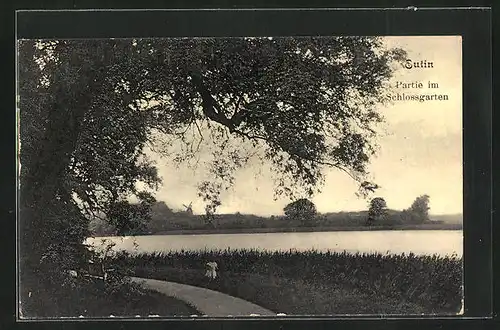 AK Eutin, Partie im Schlossgarten