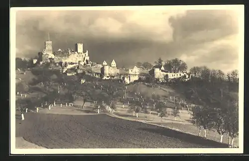 AK Rötteln, Schlossruine Rötteln aus der Vogelschau