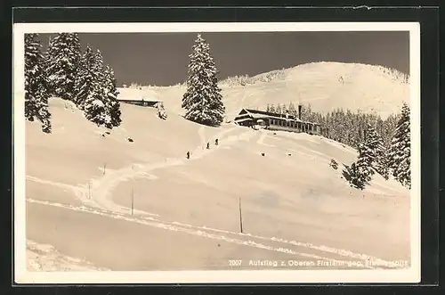 AK Schliersee, Aufstieg z. Oberen Firstalm geg, Brenerspitz