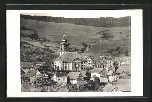 AK Grävenwiesbach / Taunus, ev. Kirche mit Umgebung