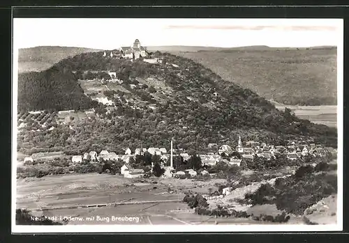 AK Neustadt / Odenwald, Gesamtansicht mit Burg Breuberg