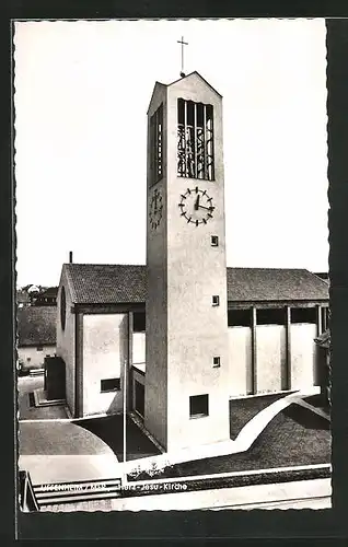 AK Uffenheim /Mfr., An der Herz-Jesu-Kirche