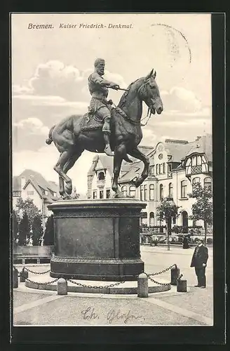 AK Bremen, Denkmal Kaiser Friedrich