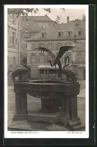 AK Baden-Baden, Der Reiherbrunnen