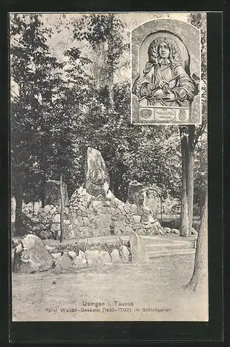 AK Usingen i. Taunus, Fürst Walrad-Denkmal im Schlossgarten