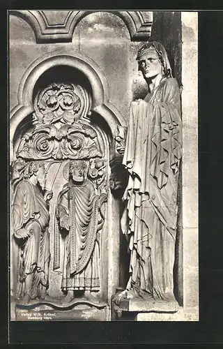 AK Bamberg, Sibylle (Elisabeth), Statue im Dom