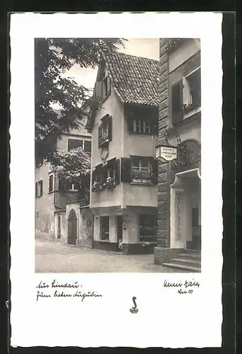 AK Lindau, Hotel Lindauer Hof, zum lieben Augustin