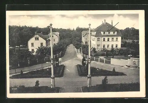 AK Arnsdorf i. Sa., Kgl. Landesanstalt, Platz vor dem Verwaltungsgebäude