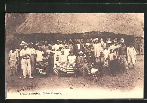 AK Groupe d`indigénes, afrikanische Volkstypen