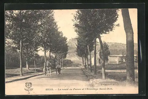 AK Sens, La route de Paron et l`ermitage Saint-Bon