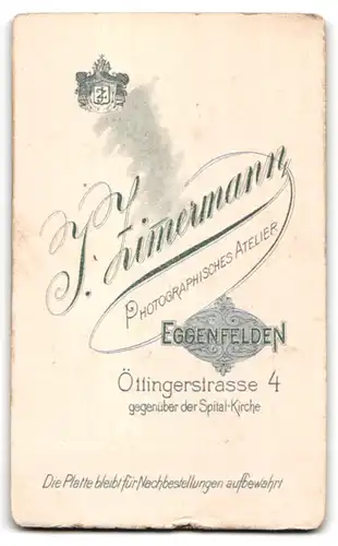 Fotografie J. Zimermann, Eggenfelden, Öttingerstrasse 4, Portrait junge Dame mit zurückgebundenem Haar