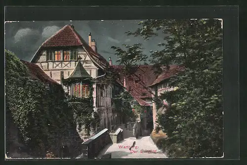 AK Eisenach, Wartburg, Der Burghof