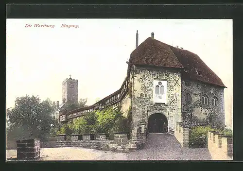 AK Eisenach, Die Wartburg, Eingang