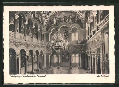 AK Thronsaal der Königsburg Neuschwanstein
