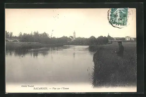 AK Bazarnes, Vue sur l'Yonne