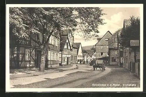 AK Holzminden a. d. Weser, Kirchstrasse mit Malermeisterei Böhne