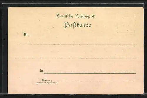 Lithographie Neustadt, Teilansicht mit Breuberg, Altes Zeughaus, Eingang zur Burg