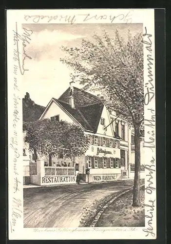 AK Königswinter a. Rh., Restaurant Weinhaus Bellinghausen