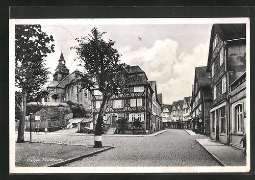 AK Haiger, Strassenpartie am Marktplatz