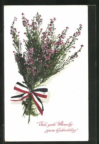 AK Geburtstagsgruss mit Blumenstrauss