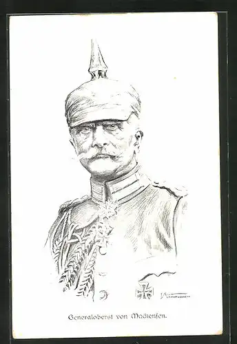 Künstler-AK Generaloberst von Mackensen in Uniform