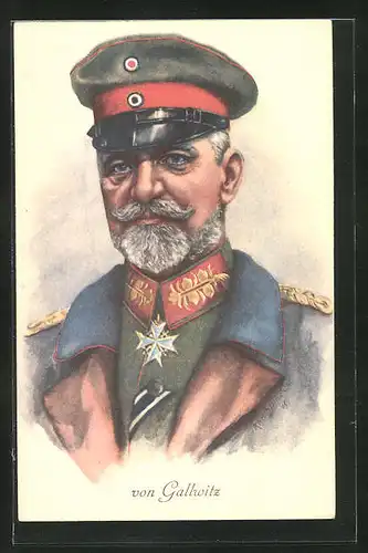 Künstler-AK Heerführer von Gallwitz in Uniform