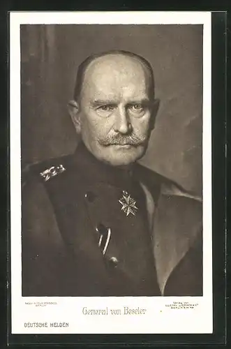 Künstler-AK General von Beseler in Uniform mit Orden