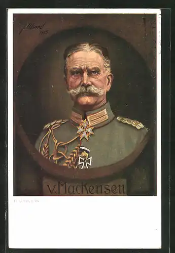 Künstler-AK Generaloberst v. Mackensen in Uniform